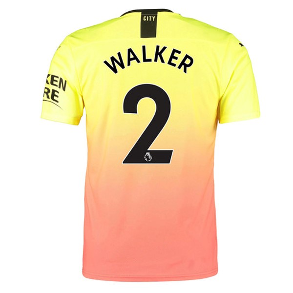 Camiseta Manchester City NO.2 Walker 3ª 2019-2020 Naranja